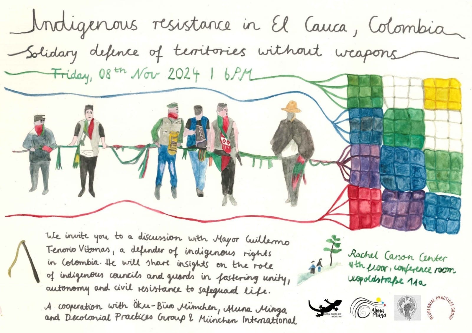 Poster Indigenous Resistance Colombia