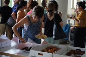 The buffet during the coffee break.