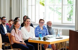 From left to right: Lena Engel, Laura Mann, Adrienne Brown, and Donald Worster.