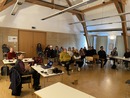 The ‘Critique Session’: Participants looking at each other’s images from the photography exercise.
