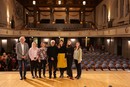 Lecture “Hiding from the Apocalypse: How the World’s Wealthiest View the Future” at LMU’s main building on 20 November 2024. From left to right: Christof Mauch, Theresa Hilz, Hanna Straß-Senol, Amitav Ghosh, Anna Antonova, Franziska Bax, Lena Engel