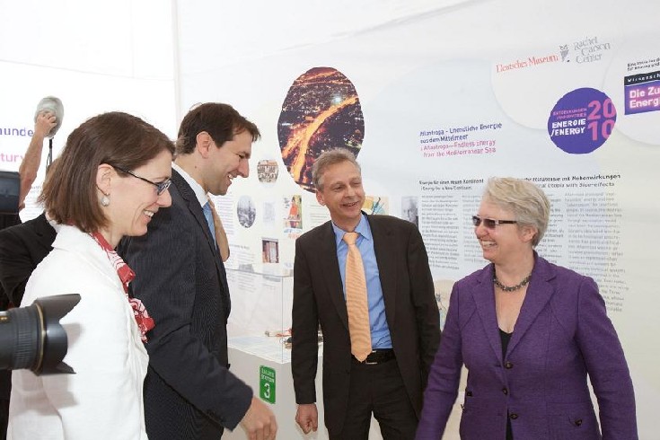 Ministers and guests viewing the exhibition