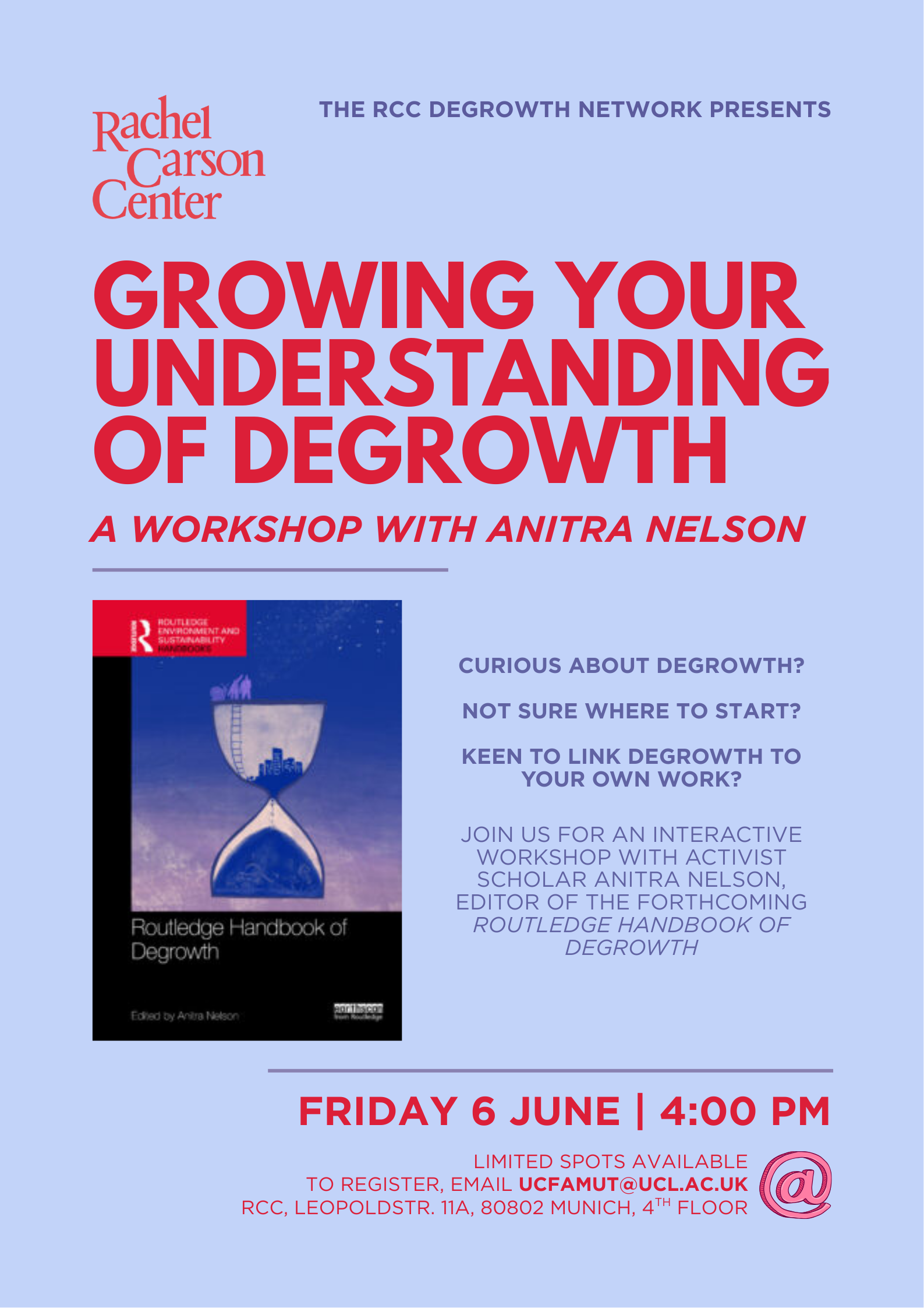 Anitra Nelson RCC poster
